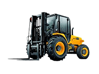 6,600 Lb Straight Mast Forklift 4WD